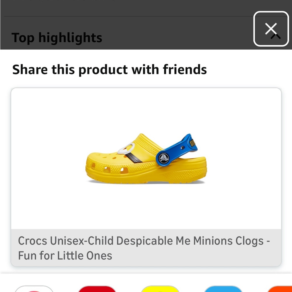 CROCS Kids Yellow and Blue Minions Clogs